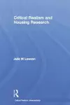 Critical Realism and Housing Research cover