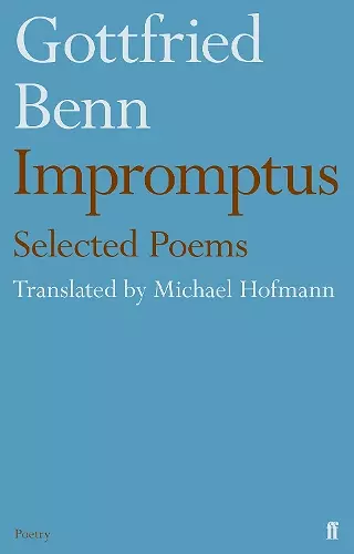 Gottfried Benn - Impromptus cover