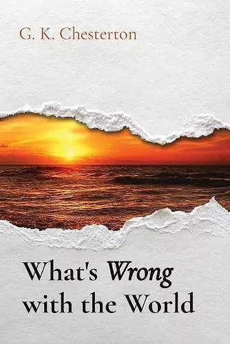 What's Wrong with the World cover