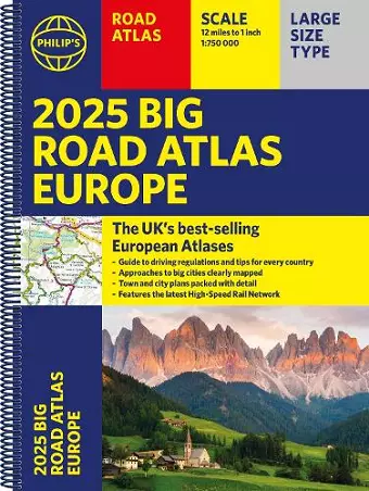 2025 Philip's Big Road Atlas of Europe cover