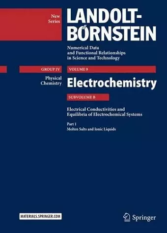 Part 1: Molten Salts and Ionic Liquids cover