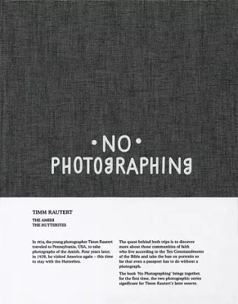 Timm Rautert: No Photographing cover