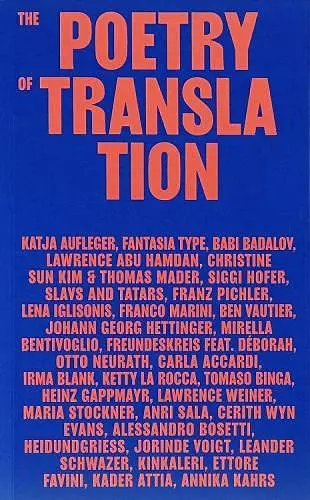 The Poetry of Translation cover