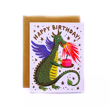 Dragon Birthday Card cover