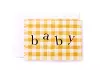 Yellow Gingham Baby Card cover